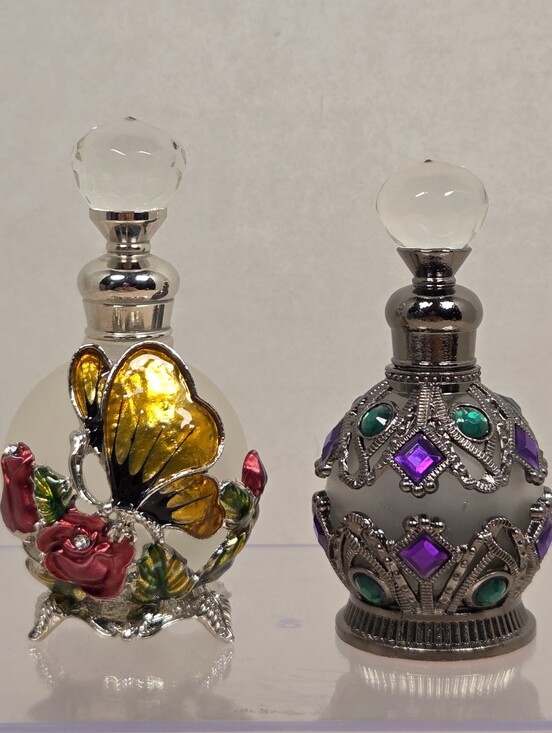 Source Unknown Other - ANTIQUE STYLE EMPTY PERFUME VIAL REFILLABLE DROPPER ESSENTIAL OIL GLASS BOTTLES